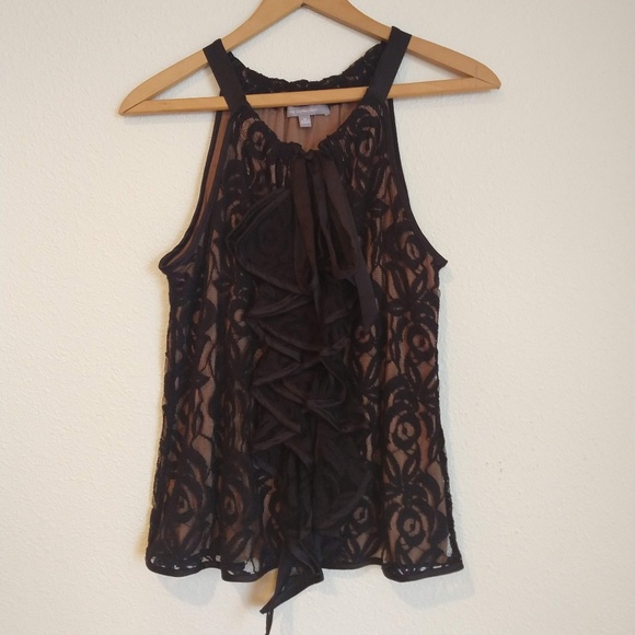 NY Collection Tops - NY Collection | Lacy Ruffle Sleeveless Top
